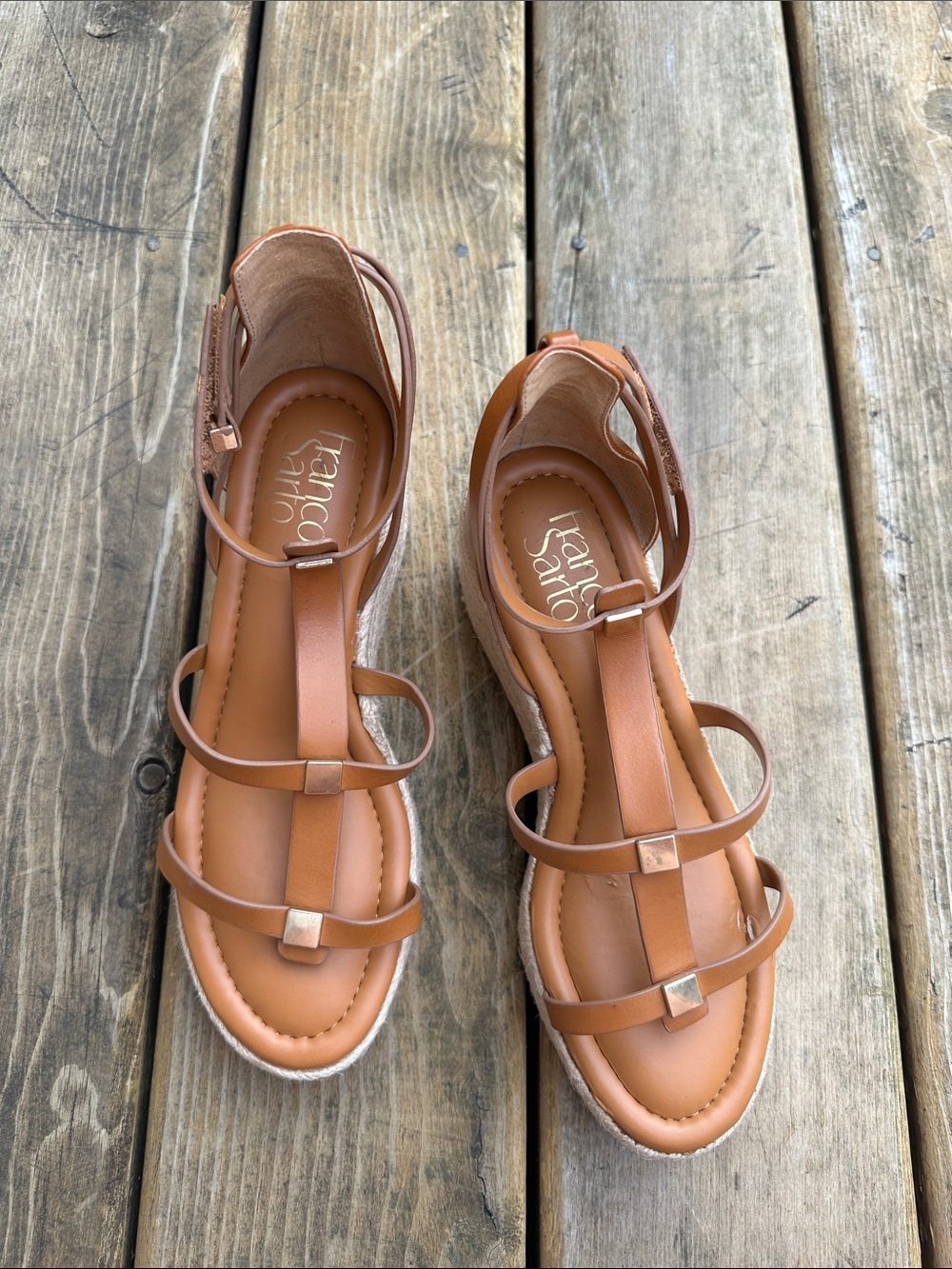 Franco Sarto Espadrille Wedges Sandals - Picture 5 of 9